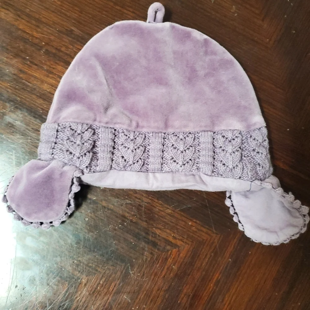 Naartjie Purple velour Kids Winter Hat